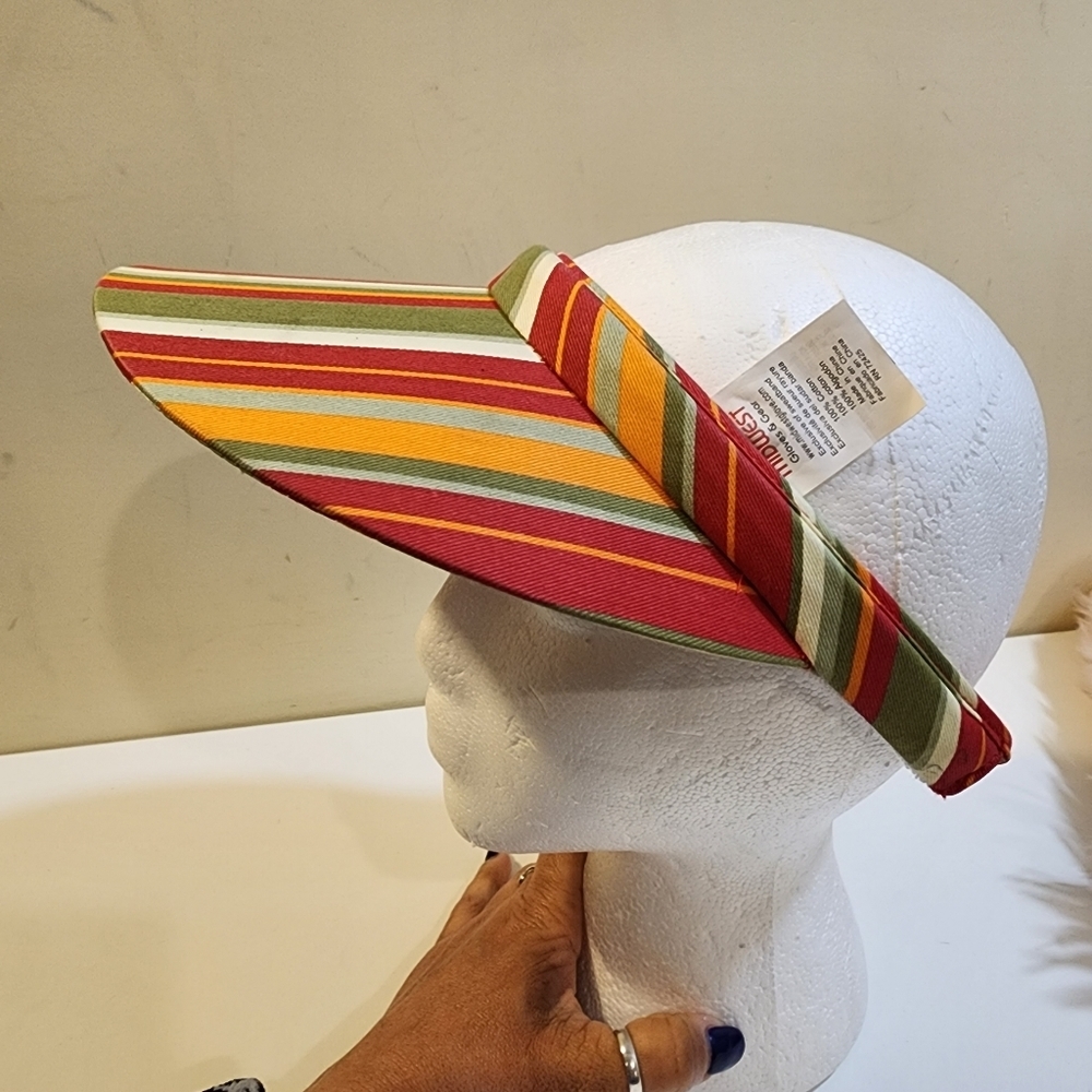 Midwest gloves and gear multicolor stripes visor OS